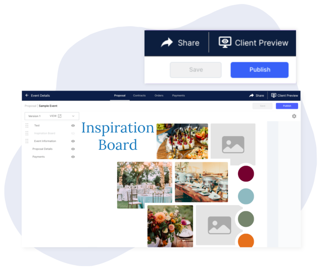 Customize your event with a unique brand.
